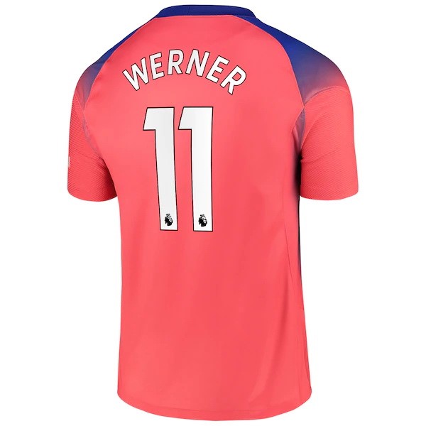 Camiseta Chelsea NO.11 Werner Replica Tercera Ropa 2020/21 Naranja